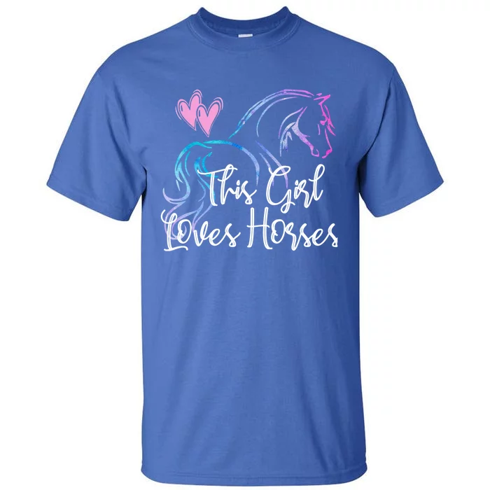 This Loves Horses Horseback Riding Equestrian Rider Mom Great Gift Tall T-Shirt