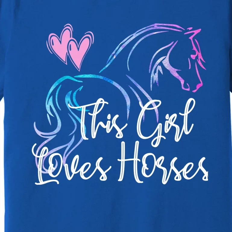 This Loves Horses Horseback Riding Equestrian Rider Mom Great Gift Premium T-Shirt