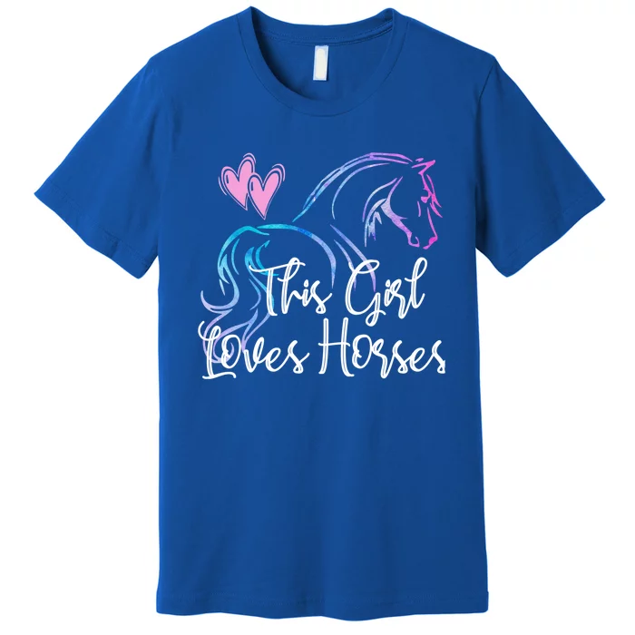 This Loves Horses Horseback Riding Equestrian Rider Mom Great Gift Premium T-Shirt