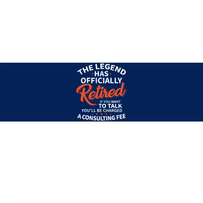 The Legend Has Retired Officer Officially Retirement Bumper Sticker