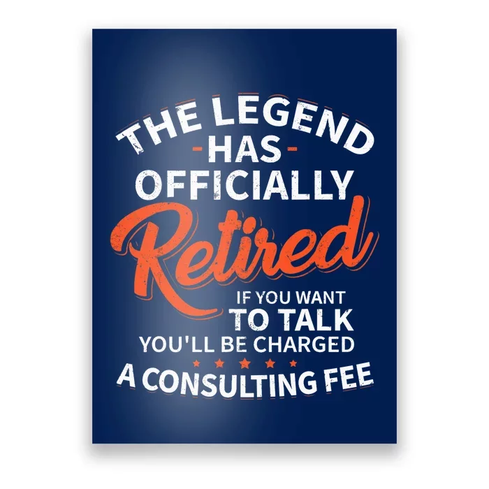 The Legend Has Retired Officer Officially Retirement Poster