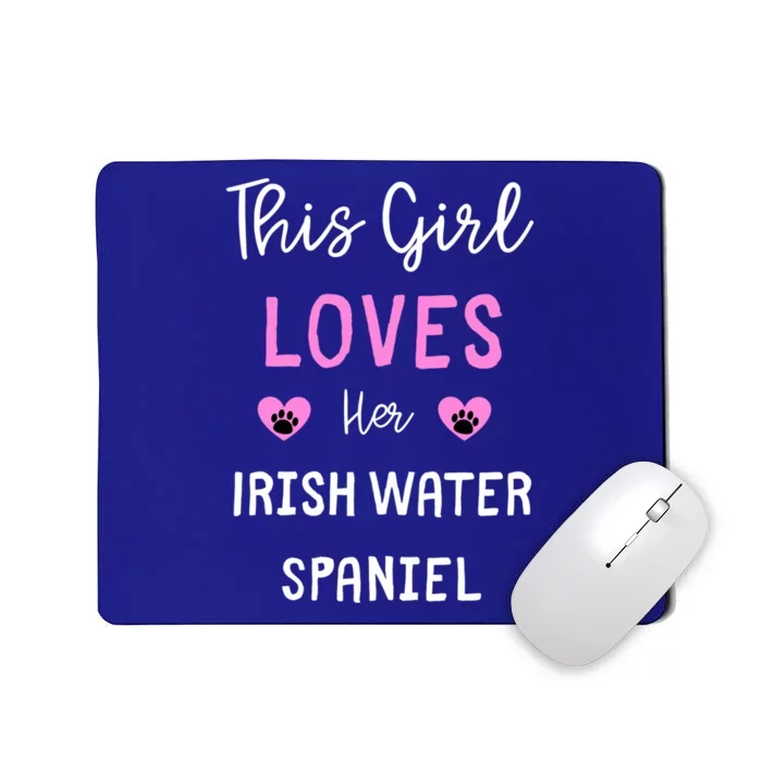 This Loves Her Irish Water Spaniel Gift Mousepad