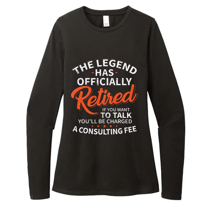 The Legend Has Retired Men Officer Officially Retirement Womens CVC Long Sleeve Shirt