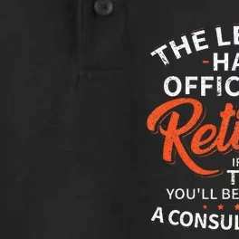 The Legend Has Retired Men Officer Officially Retirement Dry Zone Grid Performance Polo