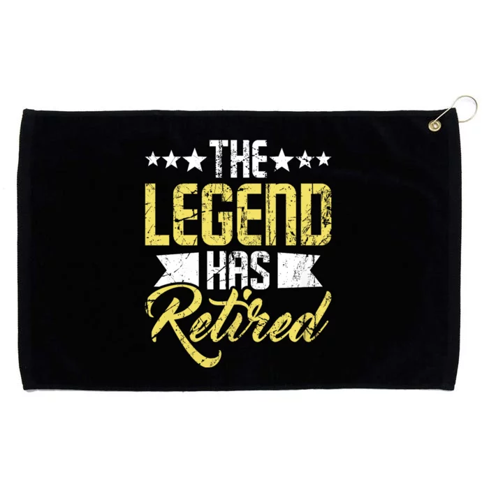 The Legend Has Retired Retirement Retiree Pension Retiring Grommeted Golf Towel