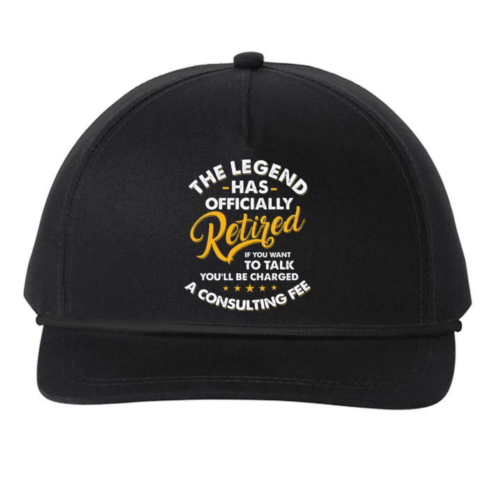 The Legend Has Ly Retired Talk Consultant Fee Snapback Five-Panel Rope Hat