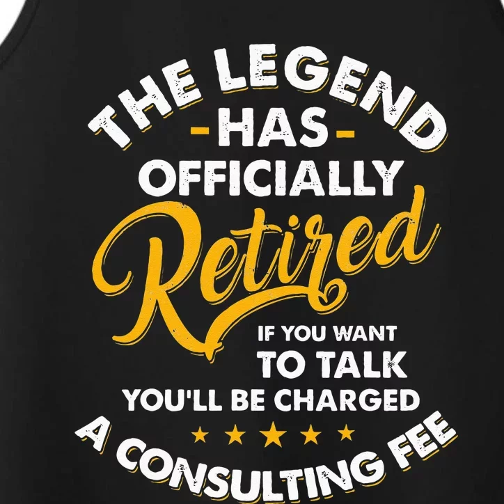 The Legend Has Ly Retired Talk Consultant Fee Performance Tank