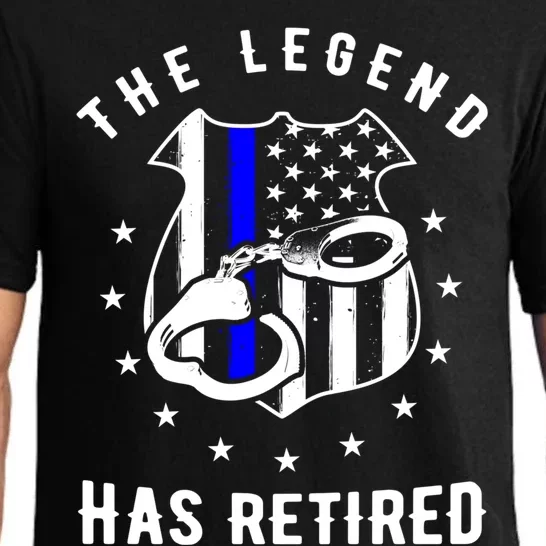 The Legend Has Retired Police Officer Gift Cop Funny Gift Pajama Set