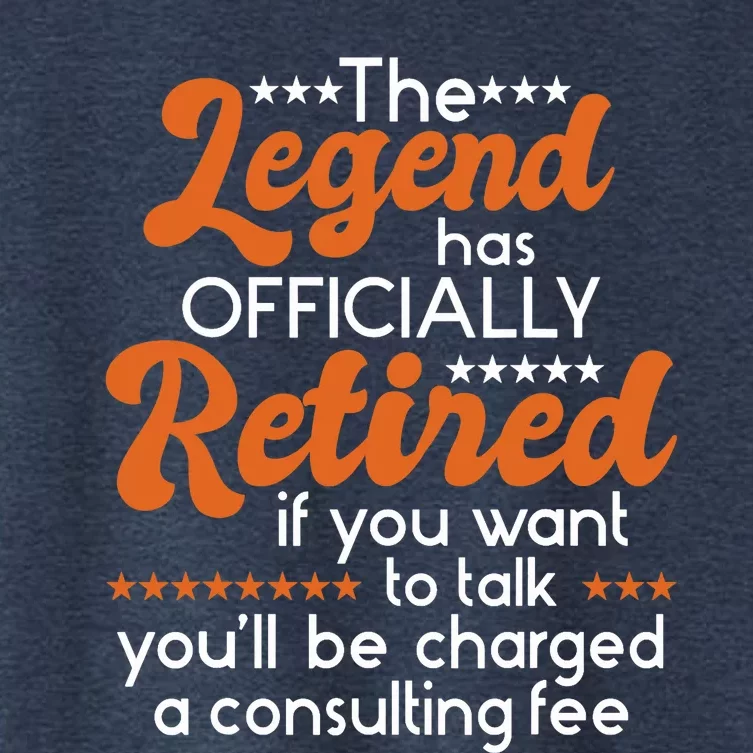 The Legend Has Officially Retired - Retiree Retirement Women's Crop Top Tee