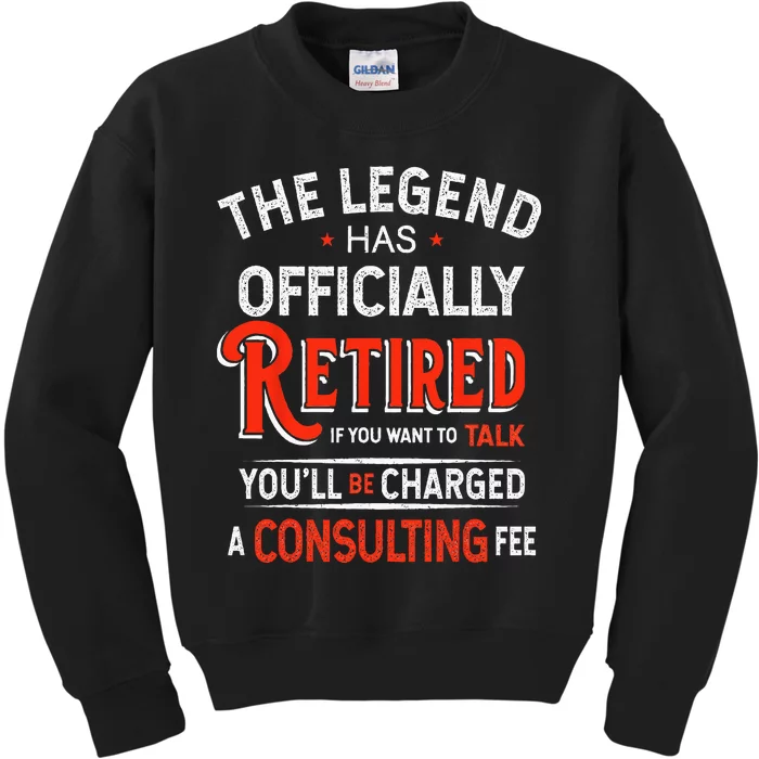 The Legend Has Retired For All Officer Officially Retirement Kids Sweatshirt