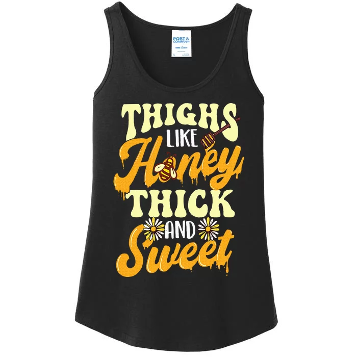 Thighs Like Honey Thick And Sweet Thick Thighs Ladies Essential Tank