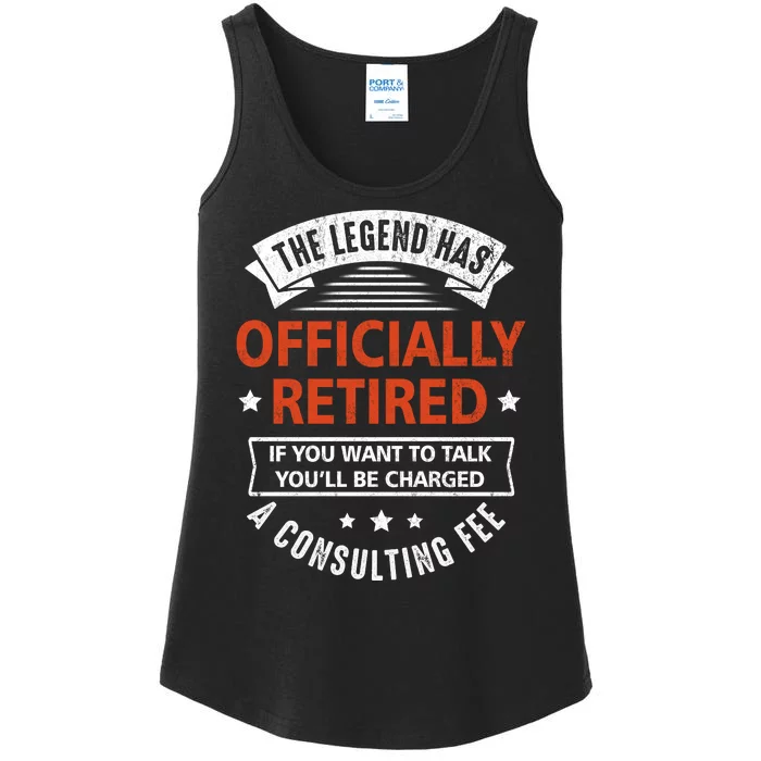 The Legend Has Officially Retired Funny Retirement Gifts Men Ladies Essential Tank