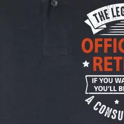 The Legend Has Officially Retired Funny Retirement Gifts Men Softstyle Adult Sport Polo