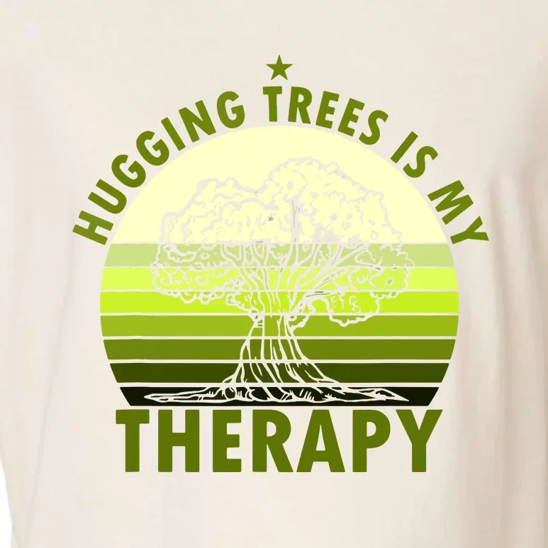 Tree Lover Hugging Trees Is My Therapy Garment-Dyed Women's Muscle Tee