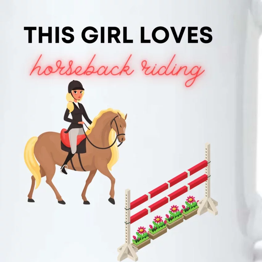 This Loves Horseback Riding Gift Black Color Changing Mug