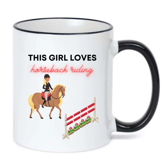 This Loves Horseback Riding Gift Black Color Changing Mug