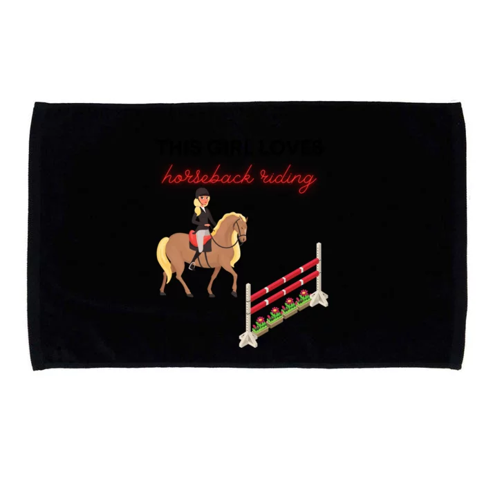 This Loves Horseback Riding Gift Microfiber Hand Towel