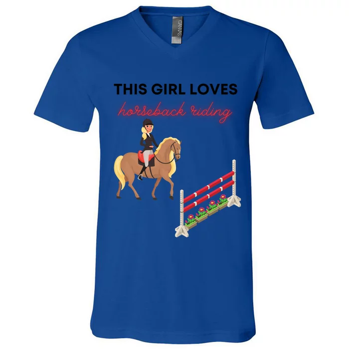 This Loves Horseback Riding Gift V-Neck T-Shirt