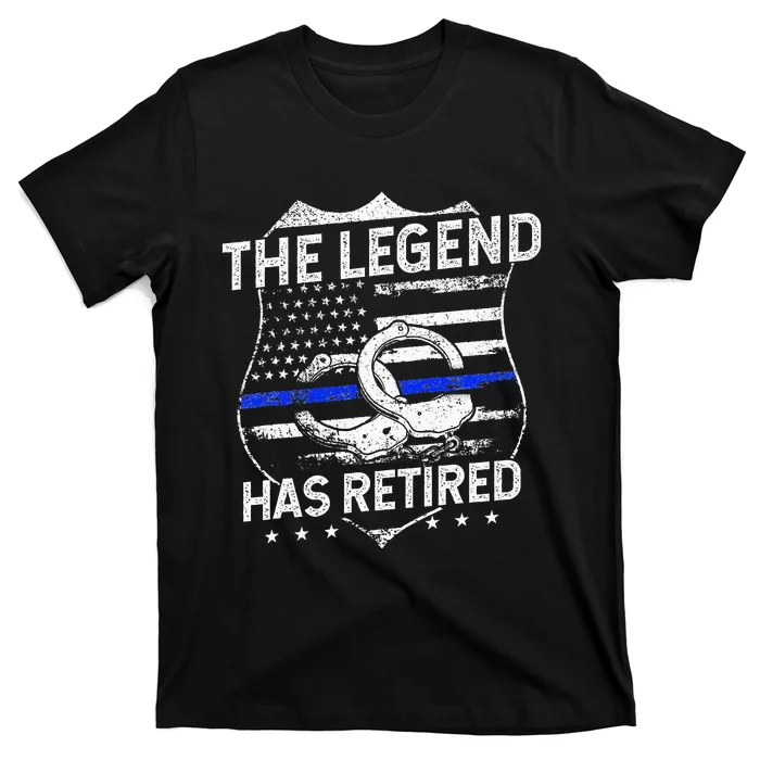 The Legend Has Retired Police Officer Retirement Gift T-Shirt