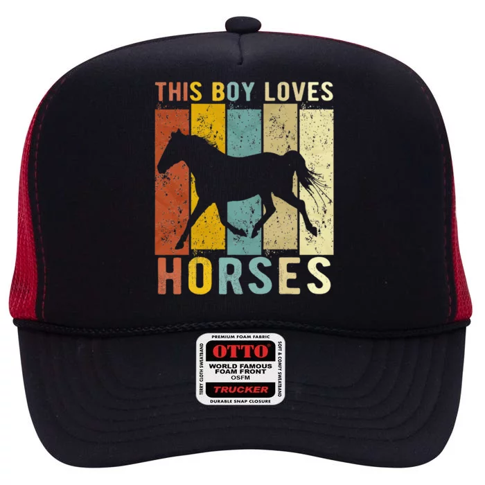 This Loves Horses Horse High Crown Mesh Trucker Hat