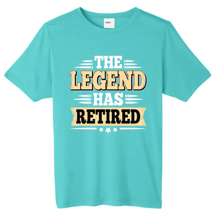 The Legend Has Retired Funny Retro Vintage Retirement Retire ChromaSoft Performance T-Shirt