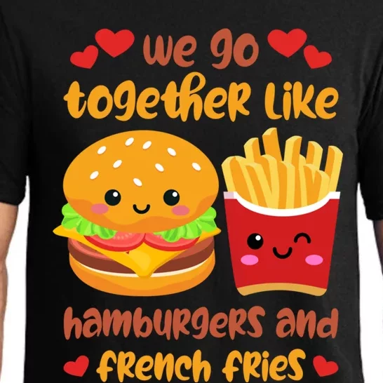 Together Like Hamburgers And French Fries Gift Valentine's Day Gift Pajama Set