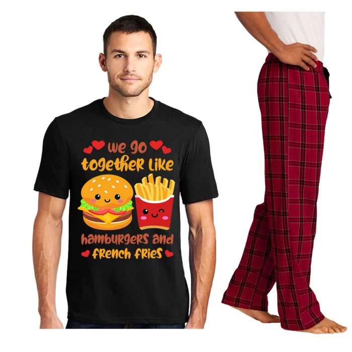 Together Like Hamburgers And French Fries Gift Valentine's Day Gift Pajama Set