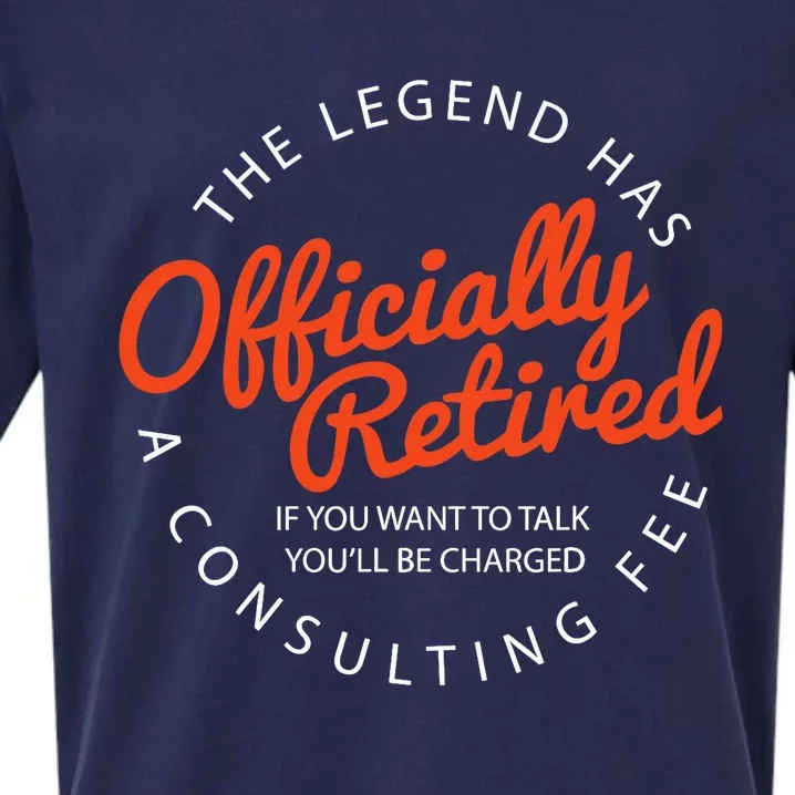 The Legend Has Officially Retired Funny Retirement Gifts Sueded Cloud Jersey T-Shirt