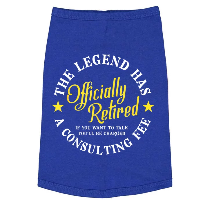 The Legend Has Officially Retired Funny Retirement Men Doggie Tank