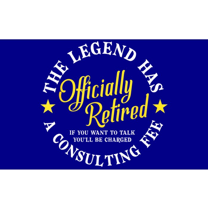 The Legend Has Officially Retired Funny Retirement Men Bumper Sticker