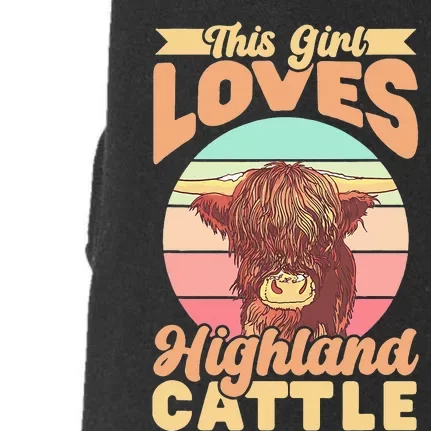 This Loves Highland Cattle Cow Scottish Cute Animal Doggie 3-End Fleece Hoodie