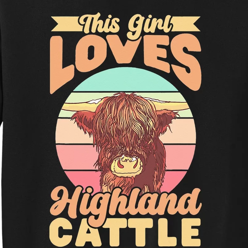 This Loves Highland Cattle Cow Scottish Cute Animal Tall Sweatshirt