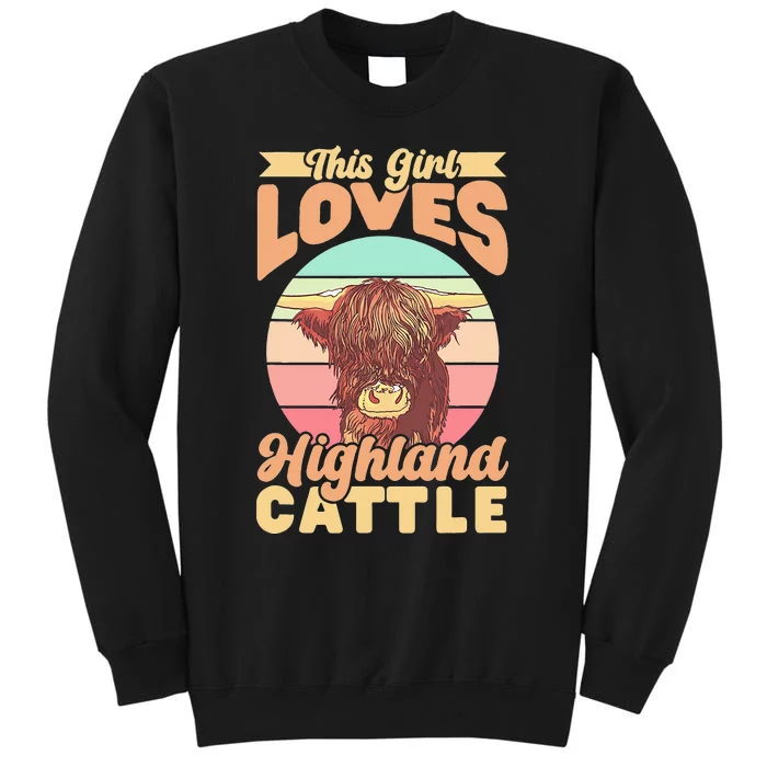 This Loves Highland Cattle Cow Scottish Cute Animal Tall Sweatshirt