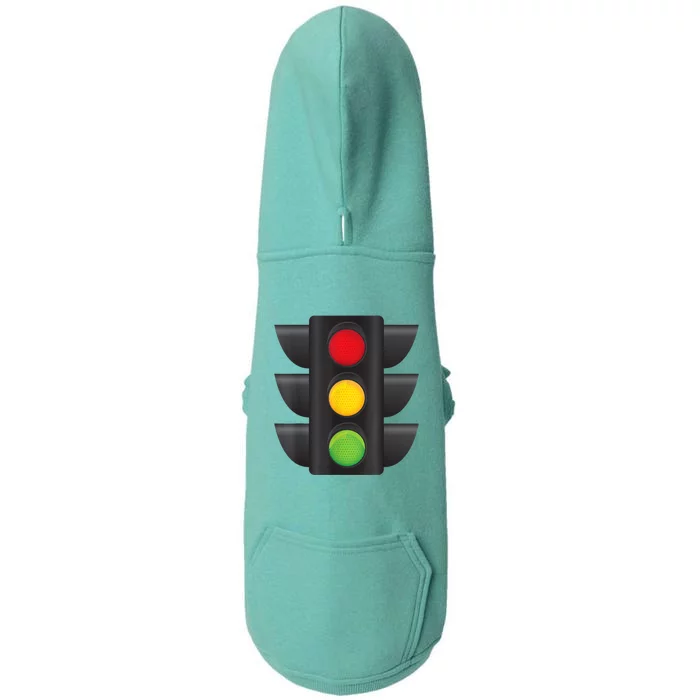 Traffic Light Halloween Costume Stop Go Green Yellow Red Doggie 3-End Fleece Hoodie