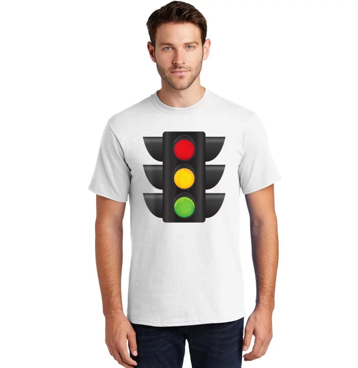 Traffic Light Halloween Costume Stop Go Green Yellow Red Tall T-Shirt