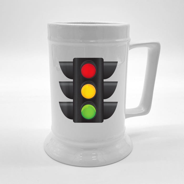 Traffic Light Halloween Costume Stop Go Green Yellow Red Front & Back Beer Stein