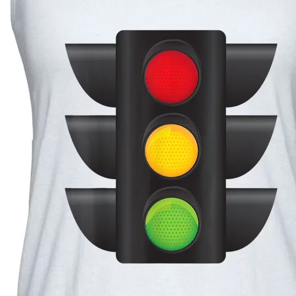 Traffic Light Halloween Costume Stop Go Green Yellow Red Ladies Essential Flowy Tank