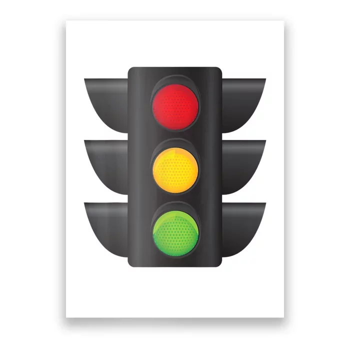 Traffic Light Halloween Costume Stop Go Green Yellow Red Poster