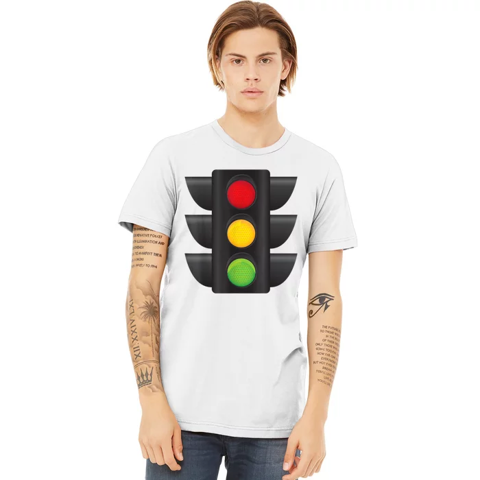 Traffic Light Halloween Costume Stop Go Green Yellow Red Premium T-Shirt