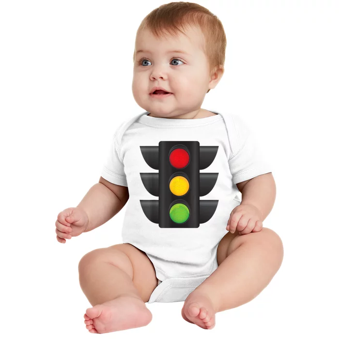 Traffic Light Halloween Costume Stop Go Green Yellow Red Baby Bodysuit