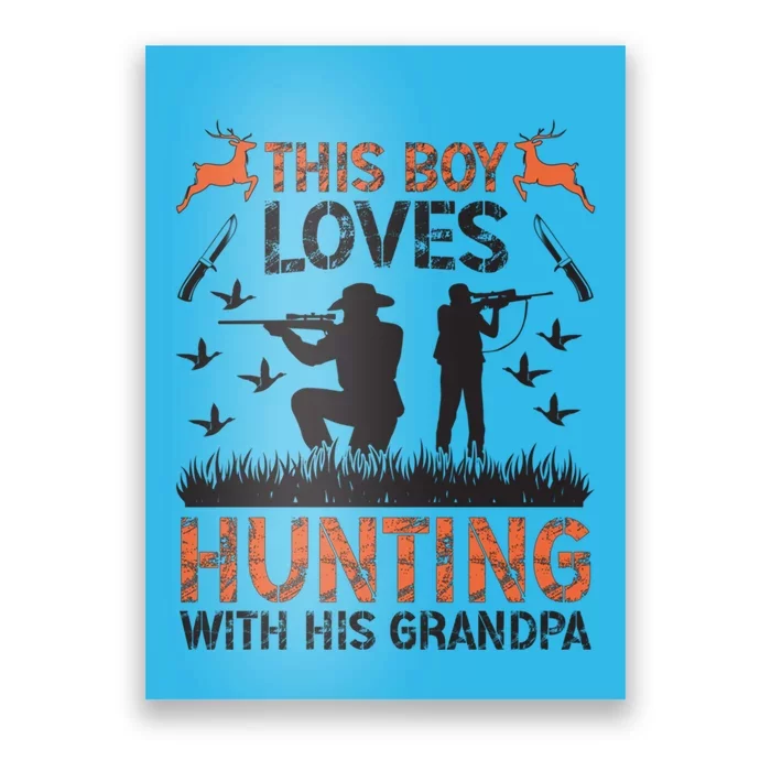 This Loves Hunting Buddy Grandson Hunting Buddies Cute Gift Poster