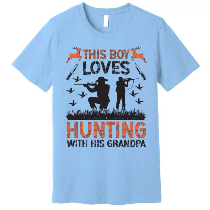 This Loves Hunting Buddy Grandson Hunting Buddies Cute Gift Premium T-Shirt