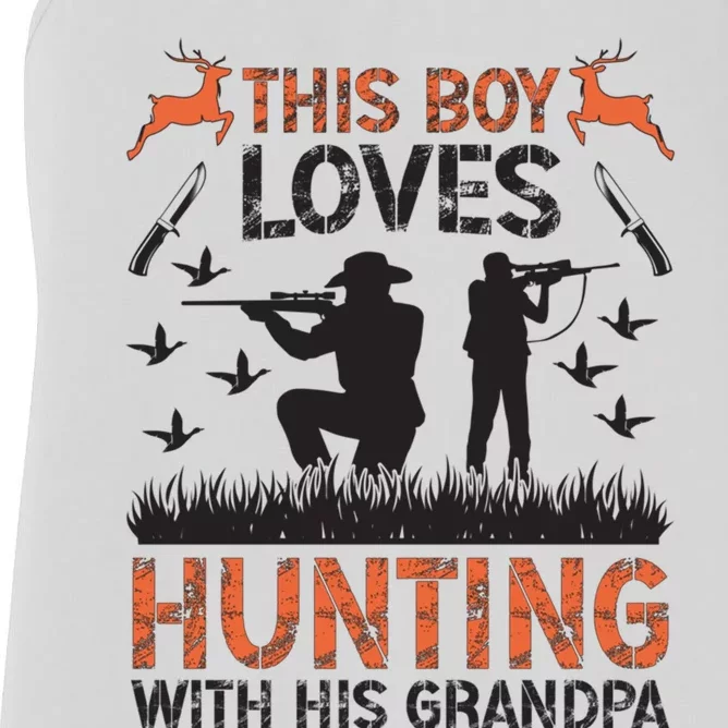 This Loves Hunting Buddy Grandson Hunting Buddies Cute Gift Women's Racerback Tank