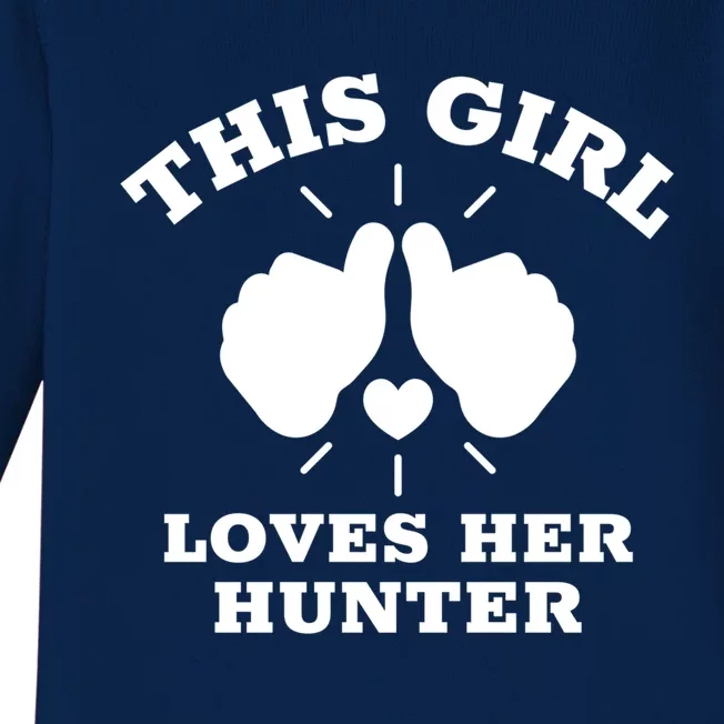 This Loves Her Hunter Gift Baby Long Sleeve Bodysuit