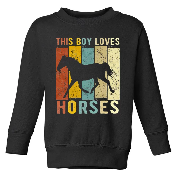 This Loves Horses Horse funny animal lovers Toddler Sweatshirt