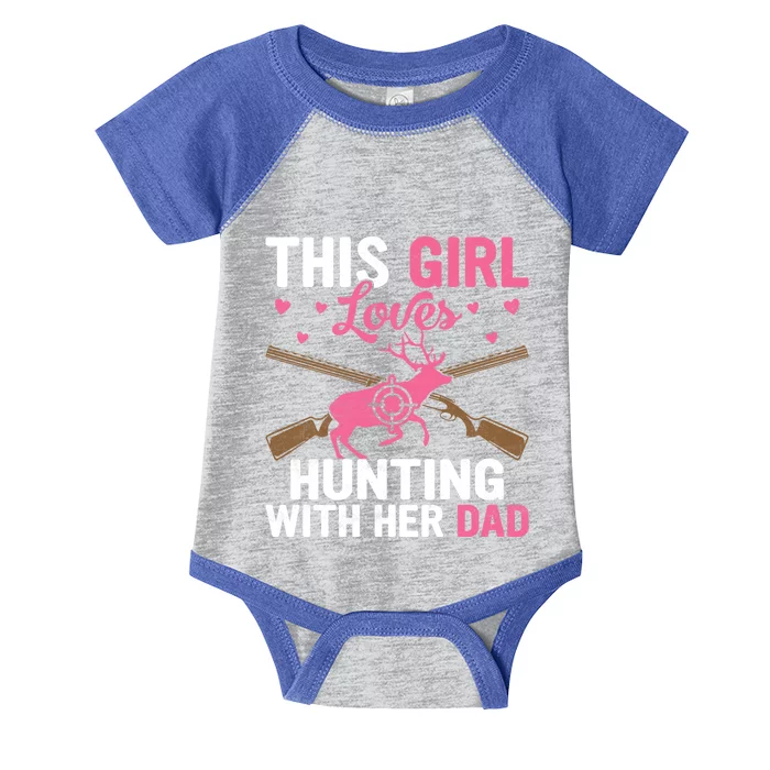 This Loves Hunting With Her Dad Hunting Season Dad Gift Infant Baby Jersey Bodysuit