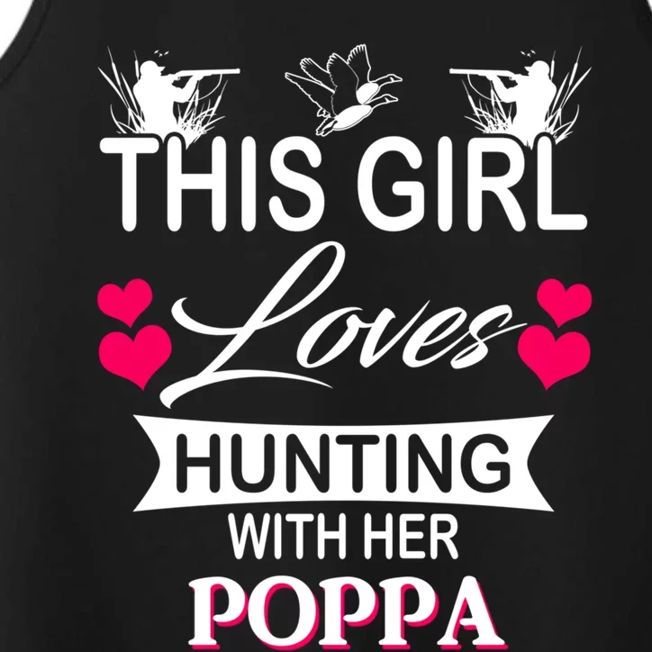 This Loves Hunting With Her Poppa Gift Performance Tank