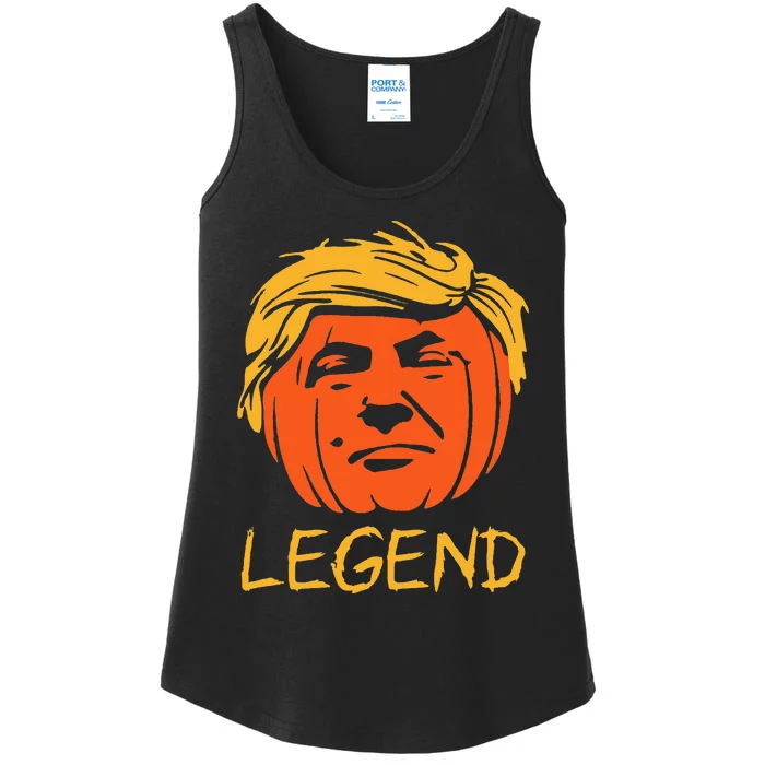 Trump Legend Halloween Pumpkin Trumpkin Trick Or Trump 2024 Ladies Essential Tank