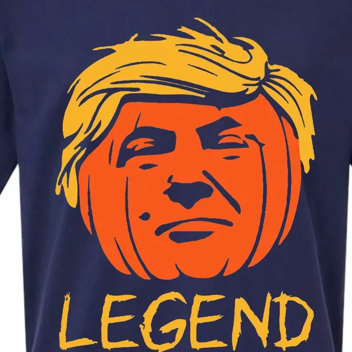 Trump Legend Halloween Pumpkin Trumpkin Trick Or Trump 2024 Sueded Cloud Jersey T-Shirt