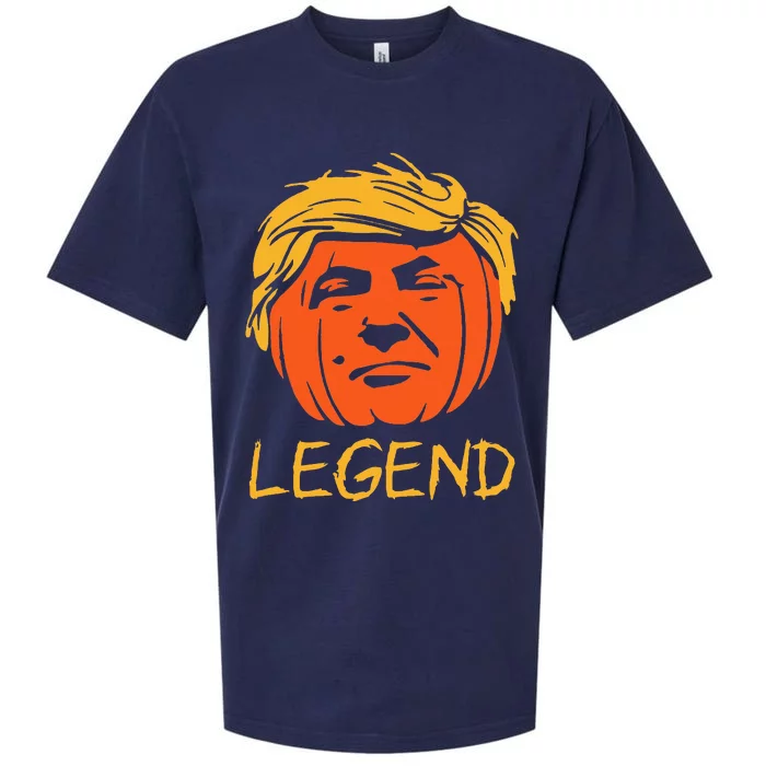 Trump Legend Halloween Pumpkin Trumpkin Trick Or Trump 2024 Sueded Cloud Jersey T-Shirt